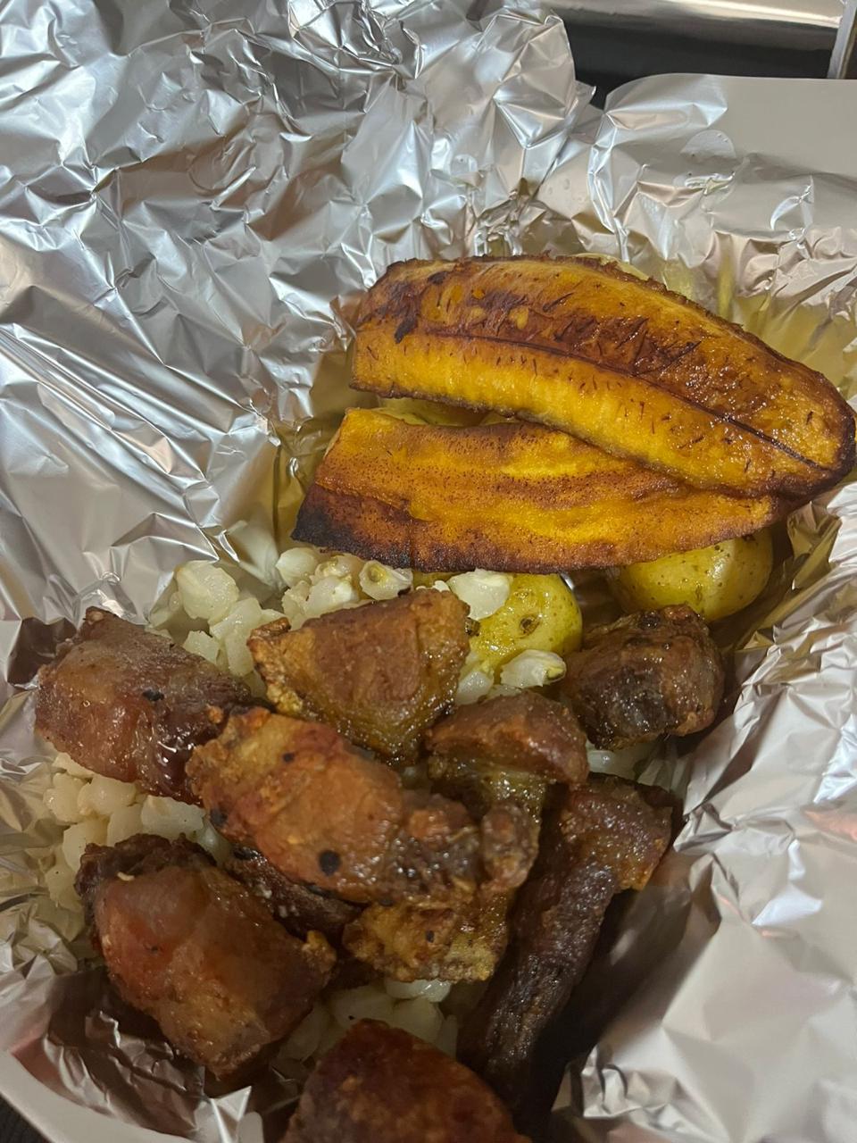 Fritada con Plátano Maduro y Cebolla